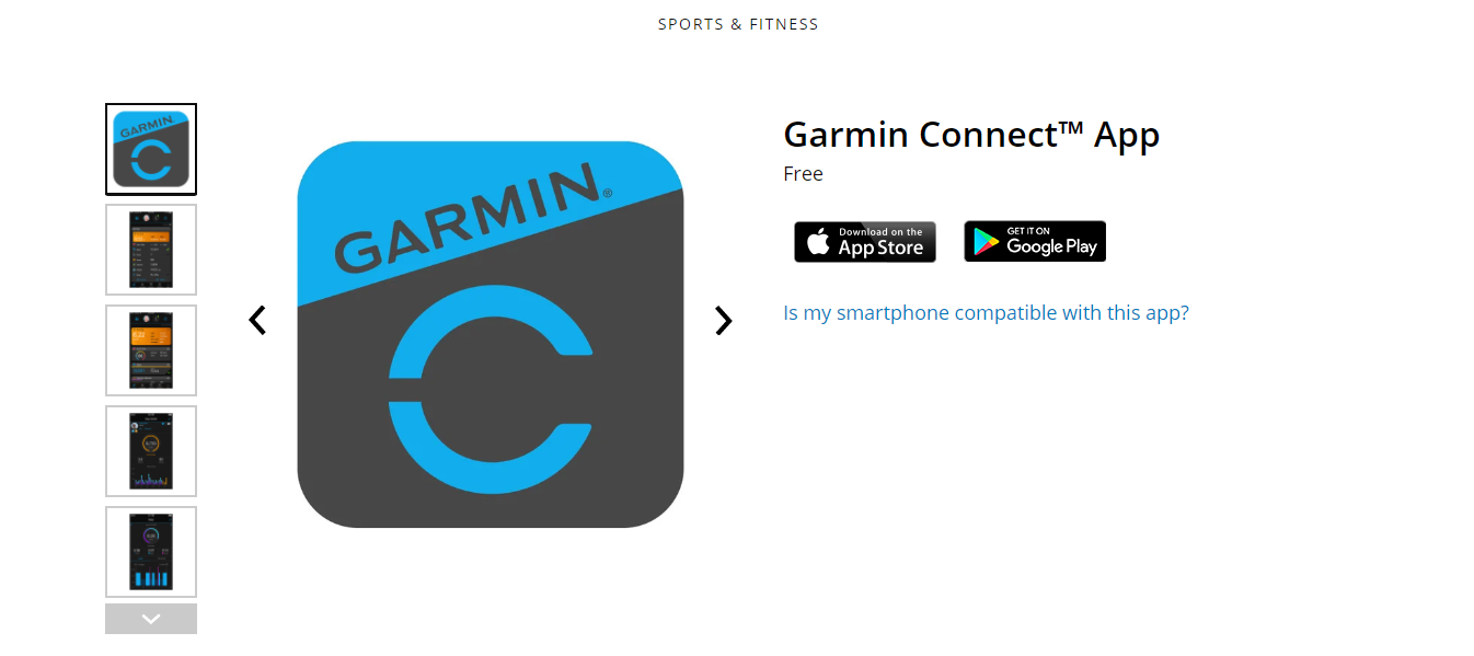 Features of the garmin connect app